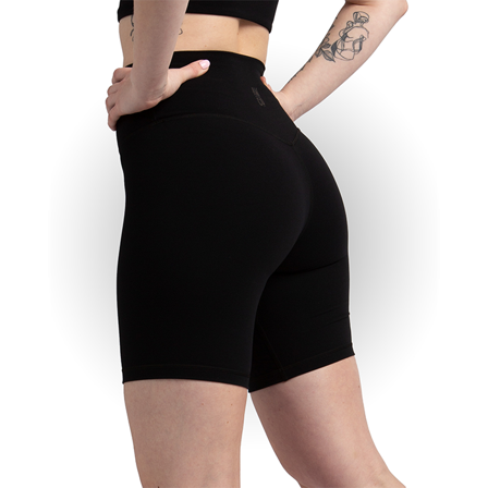 Awco Studio Biker Shorts, Matte Black