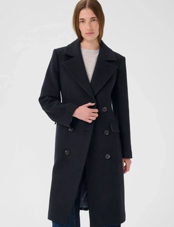 InWear Thoraiw Lapel Coat R - Black - 38