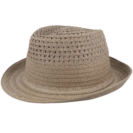 Seeberger - Marrone straw Cappello - Straw Borten Mix Taupe Trilby @ Hatstore