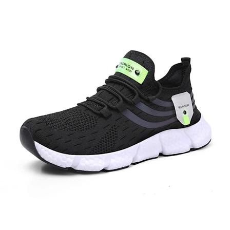 Sommer Åndbar Funktion Dame Sneakers Letvægts Løbesko Pige Tyk Bund Kvinde Casual Sko Komfortable Tennissko Svag Black-1 39(Brazil 37)
