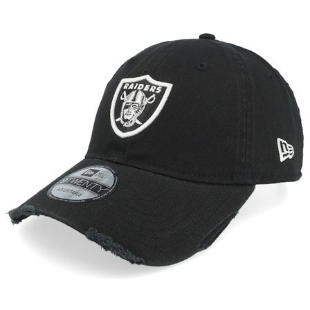 New Era - NFL Svart unconstructed Keps - Las Vegas Raiders NFL Wash 9TWENTY Black Dad Cap @ Hatstore