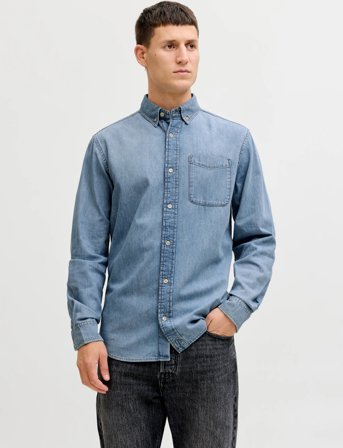 Jack & Jones Jjebrook Jjoxford Shirt Akm 990 Noos - Blue - M