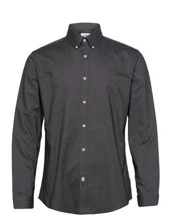 Oxford Superflex Shirt L/S Skjorta Casual Svart Lindbergh