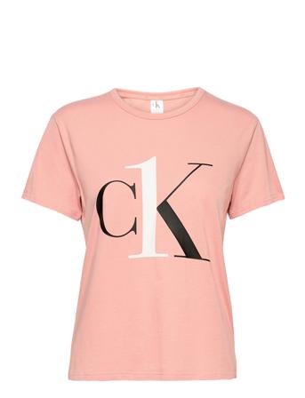 S/S Crew Neck Topp Rosa Calvin Klein