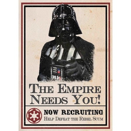 A3 Print - Star Wars - Darth Vader - The Empire Needs You