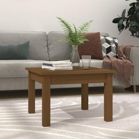 Vidaxl Soffbord Honungsbrun 45x45x30 Cm Massiv Furu Brun