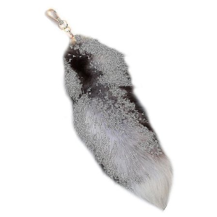 Plush-reveskinn nøkkelring med pelsdyrhale Nøkkelring 40cm Dyrehale