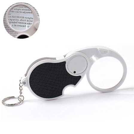 1 stk. Forstørrelsesglas med lys, Lighted forstørrelsesglas, 8x 20x Håndholdt lommeforstørrelsesglas Lille oplyst foldbar håndholdt forstørrelsesglas 