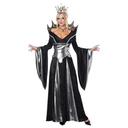 Sagolik Svart Drottning Maskeraddräkt Small Black S