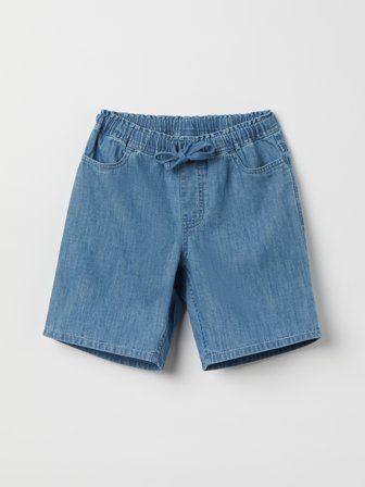 Polarn O. Pyret - Solid color denim shorts - 104 - Childrenswear - denim