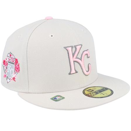 New Era - MLB Beige fitted Caps - Kansas City Royals 59FIFTY Mothers Day 23 Beige/Pink Fitted @ Hatstore