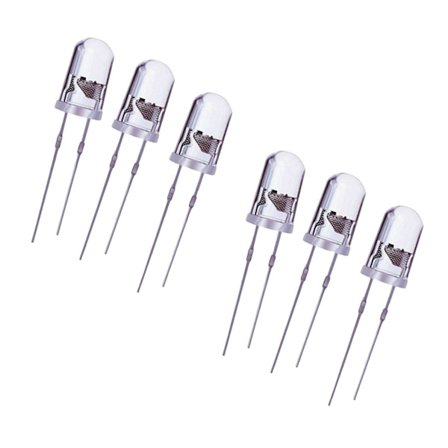 200x 5mm Runde Lilla UV LED Diode Super Lys Vannklar LED Lys Lampe Lilla Farge