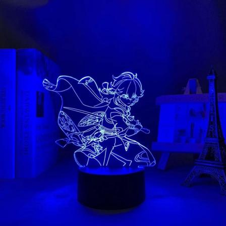 Spel LED 3D nattlampa fredag Genshin Impact Kaedehara Kazu