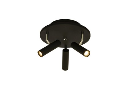 Aneta Lighting ARTIC takspot rund 3-lys, svart, 3 x 6W LED