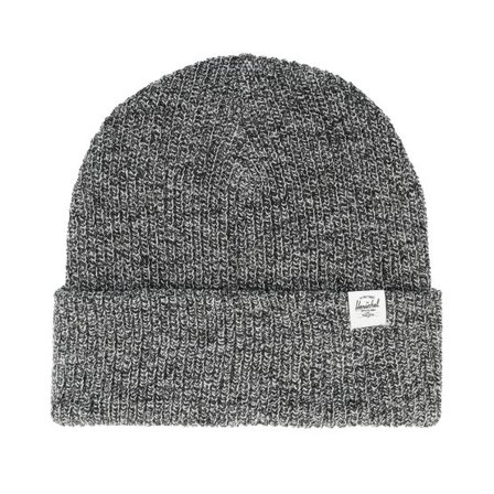 Herschel - Svart cuff Beanie - Quartz Heather Black Cuff @ Hatstore