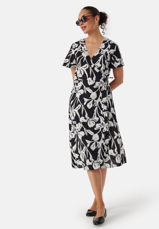 VILA Vilovie S/S Wrap Midi Dress Klær