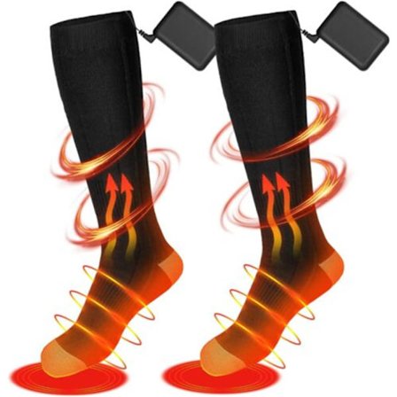 Justerbare Elektrisk Oppvarmede Sokker Støvler Fotvarmer USB Oppladbar