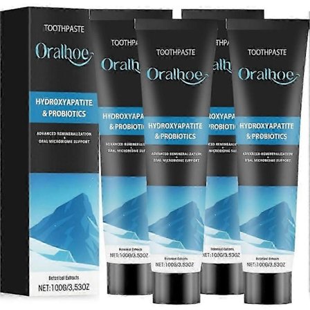 Hydroxyapatit & Probiotika Tandpasta - Avanceret tandpleje til emaljeremineralisering, oral mikrobiombalance, skånsom rengøring, blegning & frisk