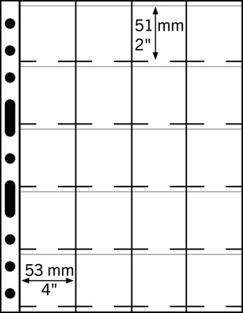 GRANDE M20K lommer til mønter - 5 stk. - Glasklar