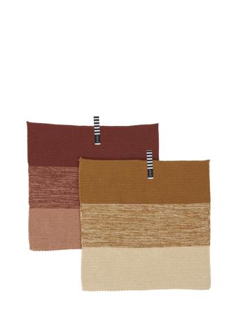 Niji Dish Cloth - Pack Of 2 Home Kitchen Wash & Clean Dishes Cloths & Dishbrush Brun OYOY Living Design