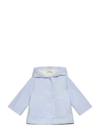 Mango Raincoat Hooded Jacket - Blue - 92