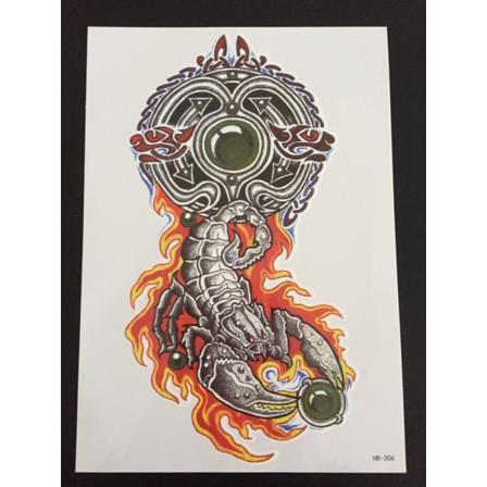 Tillfällig Tatuering 21 x 15cm - skorpion