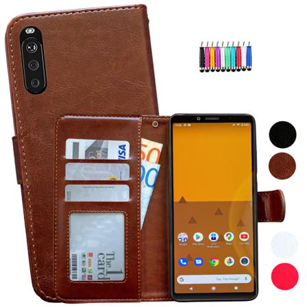 Sony Xperia 10 Ii - Läderfodral / Skydd Brun