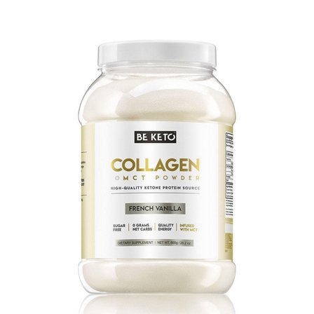 BeKeto KETO Collagen + MCT Oil 800 g French Vanilla
