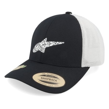 Alpinestars - Svart trucker Keps - Terolithic Black/White Trucker @ Hatstore