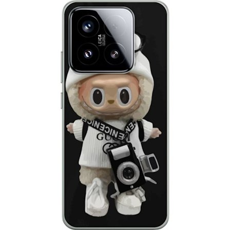 Kompatibel Mobilcover til Xiaomi Xiaomi 15 Stilfuld designerfigur med kamera og streetwear, legesyg samlerfigur i trendy urban æstetik og minimalisti