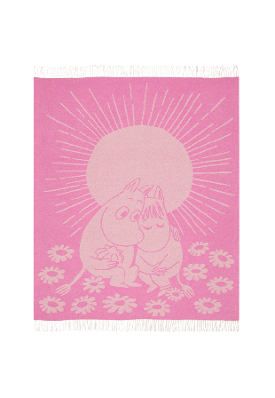 Arabia Mumin pläd 130x180 Förälskade Filtar & plädar Rosa CM