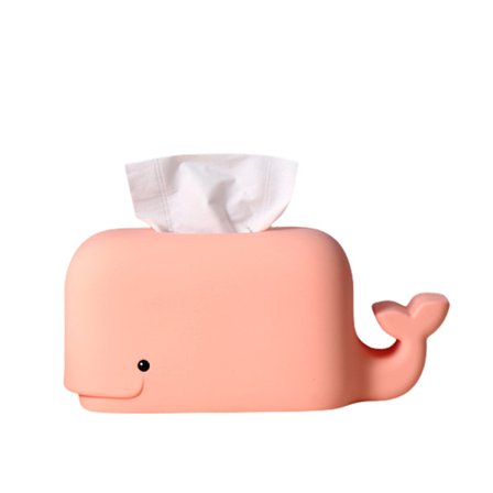 Hval Tegneserie Tissue Box Skrivebordsservietholder Mobiltelefon Stand Dekoration