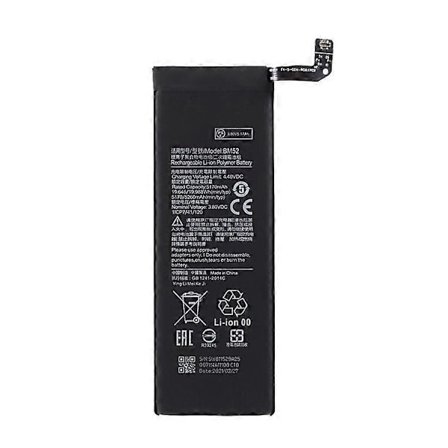 Assembly 5170mAh 3.8V BM52 Batteri Erstatning (Uten LOGO) Kompatibel For Xiaomi Mi Note 10 Lite / Mi Note 10 Pro / CC9 Pro