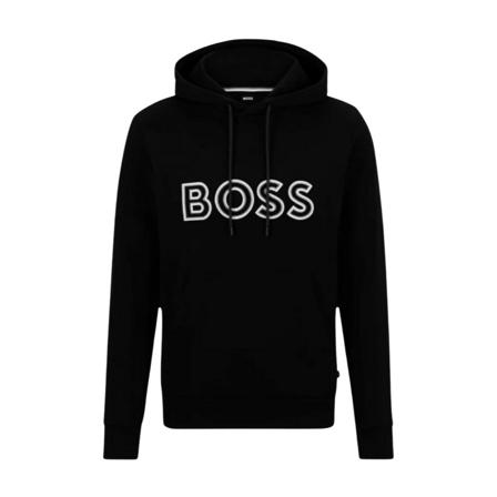 Boss, Hoodies Zwart, Heren, Maat:M,Katoen