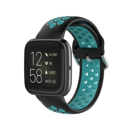 För Fitbit Versa 2 / Versa / Versa Lite 23 mm spänne Tvåfärgad watch