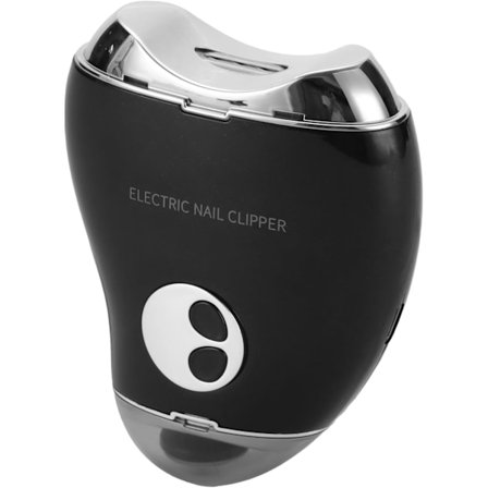 Mango-formet elektrisk neglklipper og sliper 2-i-1 dobbelt hode elektrisk neglklipper ladbare neglsliper (svart)