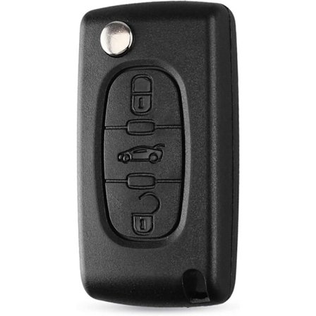 2 stk. nøgleskal CE0536 Kompatibel med Peugeot Partner 107 207 307 407 208 308, Citroen C2 C3 C4 C5 Berlingo Picasso, Peugeot Partner nøgleetui, 