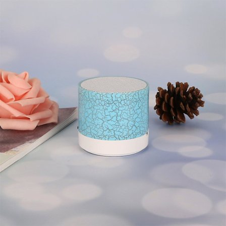 Bluetooth-højttaler A9 - Mini trådløs højttaler med LED-lys (blå)