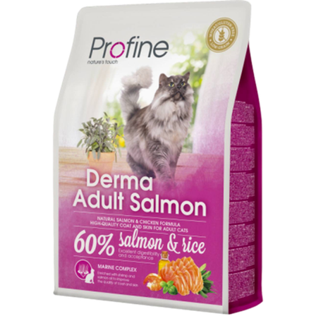Profine - Kattetørrfôr Derma Adult Laks og kylling 2 kg - Katt - Kattefôr & kattemat - Tørrfôr for katt - ZOO.no
