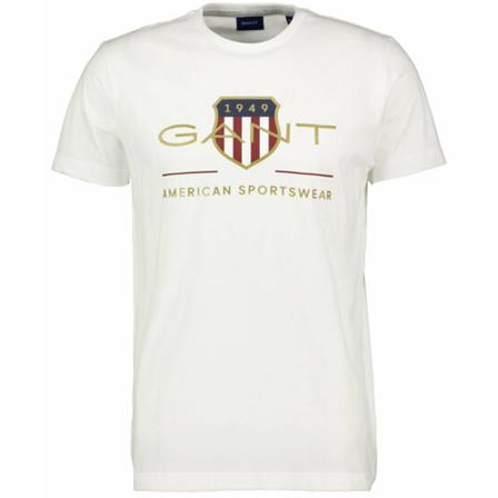 Gant - T-shirts - Vit - Herr - Storlek: M, Herr, Storlek: M