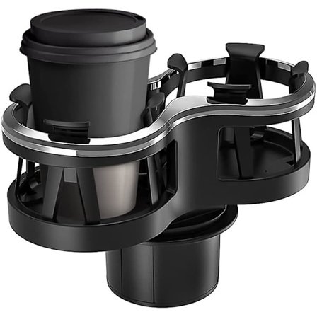 Mugghållare Expander för Bil, Dubbel Mugghållare Adapter med Justerbar Monteringsbas, 2 i 1 Allround Mugghållare för Bil Dryck Burkar Kaffe Flaskor 