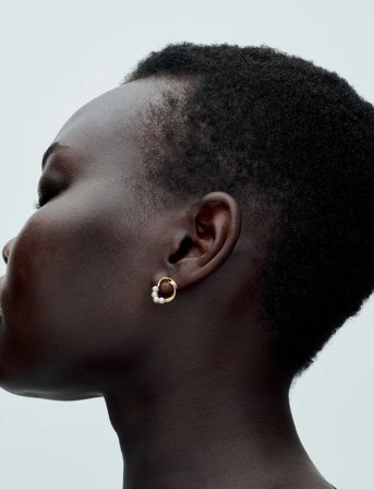 Pandora 14K Gold-Plated Stud Earrings With White Treated Freshwater Cultured Pearl - Gold - ONE SIZE