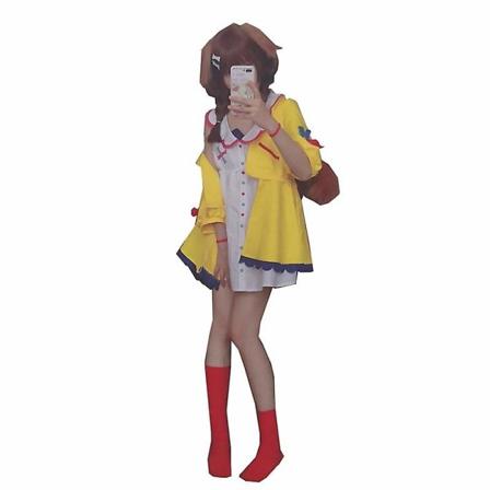 Vtuber Inugami Korone Cosplay Dräkt Dam Söta Uniformer Halloween Carnival Youtuber Kostym Snygga Anime Outfits Custom Made female L
