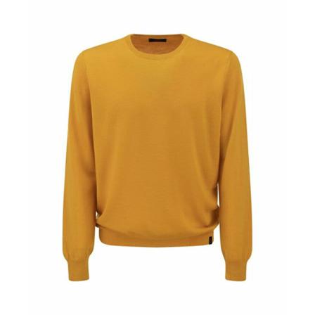 Fay, Round-neck Knitwear Pomarańczowy, Mężczyzna, Rozmiar: L