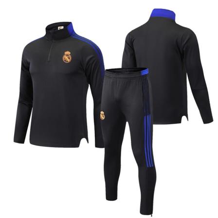 23 Ny Real Madrid Fodbold Træningstrøje Langærmet Voksen Ståkrave Halv Lynlås Efterår Vinter Real Madrid Trøje Real Madrid M [height: 150-160cm]]