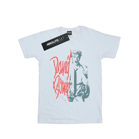 David Bowie Boys Mono Shout T-shirt 7-8 år Vit