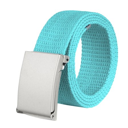 Skärp i turkos canvas tyg bälte unisex justerbar längd