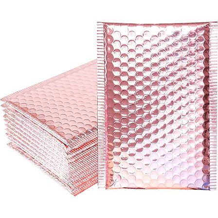 10 stk Rose Gold Bubble Mailers Polstret Konvolutt Selvforseglende Polstret Konvolutt Rosa