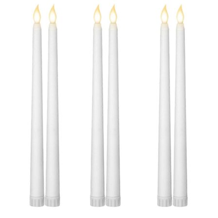 Långt Jul LED Ljus Flamlöst Spetsigt Ljus Batteridriven Kyrka Flimrande Ljus L (FMY)