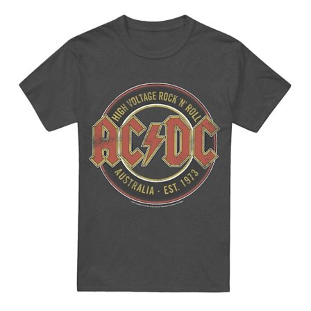 AC/DC Unisex Vuxen Est. ́73 T-Shirt L Kolgrå